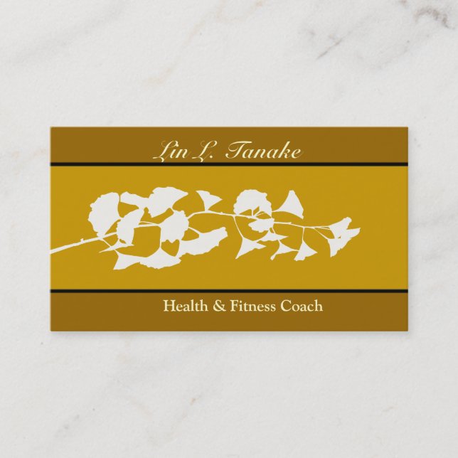 Asiatisk flare Ginkgo Visitkort (Framsida)