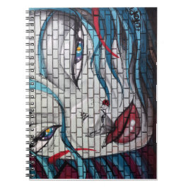 Asiatisk flicka graffiti anteckningsbok
