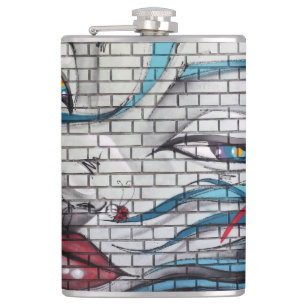 Asiatisk flicka graffiti fickplunta