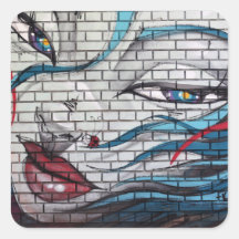 Asiatisk flicka graffiti