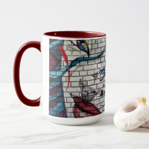 Asiatisk flicka graffiti mugg