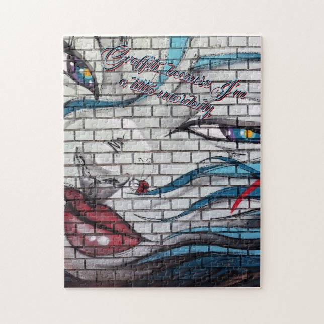 Asiatisk flicka graffiti  pussel (Vertikal)