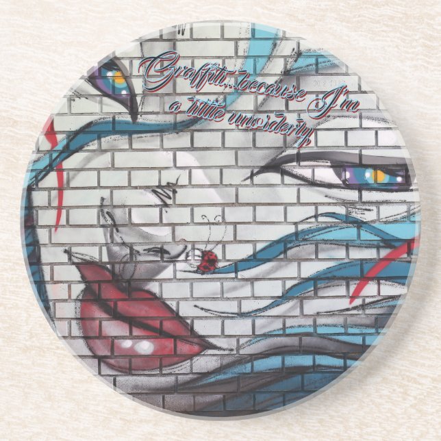 Asiatisk flicka graffiti  underlägg (Framsidan)