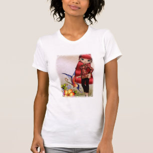 Asiatisk flicka - vackra blommor Design 2 T-Shirt