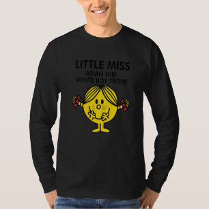 Asiatisk flicka vit pojke kliché t shirt