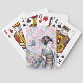 Asiatisk Geisha-dansare Casinokort