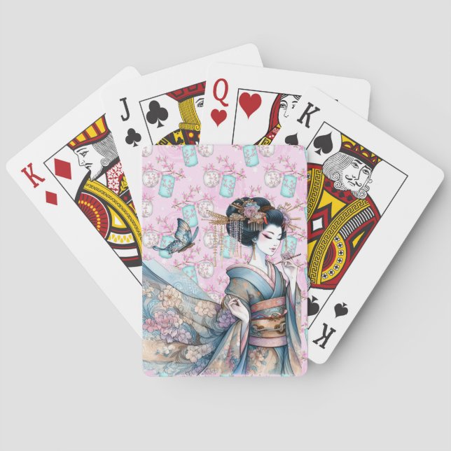 Asiatisk Geisha-dansare  Casinokort (Baksidan)