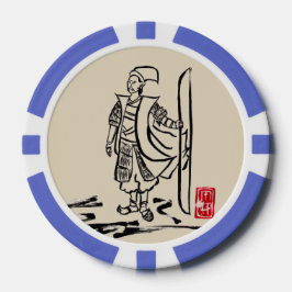 Asiatisk inspirerad uppspelningstoken poker marker