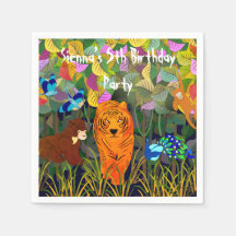 Asiatisk jungle Tiger Sol Bear Peacock Indian Roll