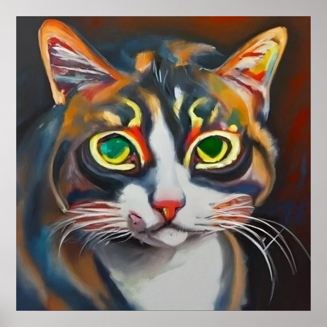 Asiatisk katt poster (Framsidan)