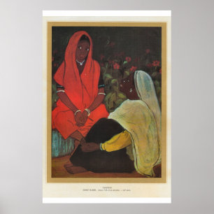Asiatisk konst Pakistan, flicka för klassiker med Poster