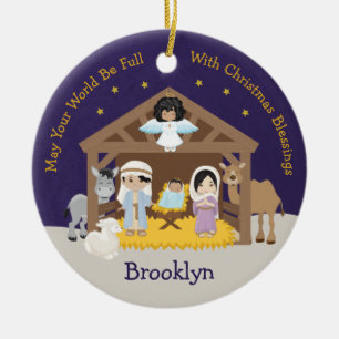 Asiatisk kreativitetsscen julgransprydnad keramik