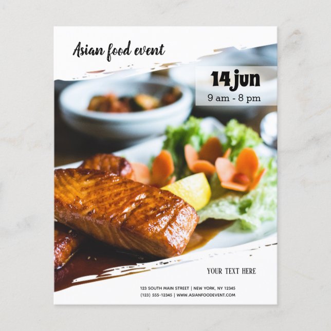 Asiatisk livsmedelshändelse flygblad (Framsidan)