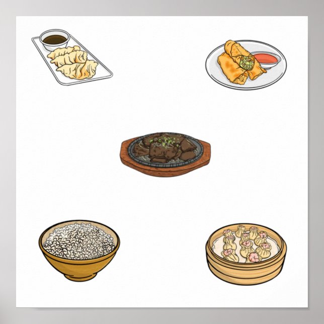 Asiatisk livsmedelsinsamling poster (Framsidan)