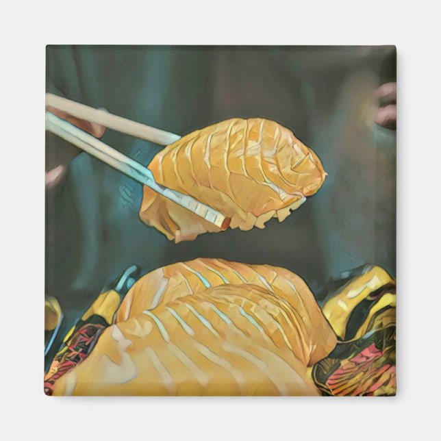 Asiatisk livsmedelssushi älskare magnet (Framsidan)