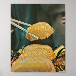 Asiatisk livsmedelssushi älskare poster