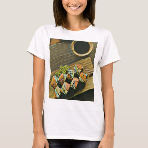 Asiatisk livsmedelssushi älskare t shirt