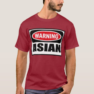 ASIATISK manar för varning mörka T-tröja Tee Shirt