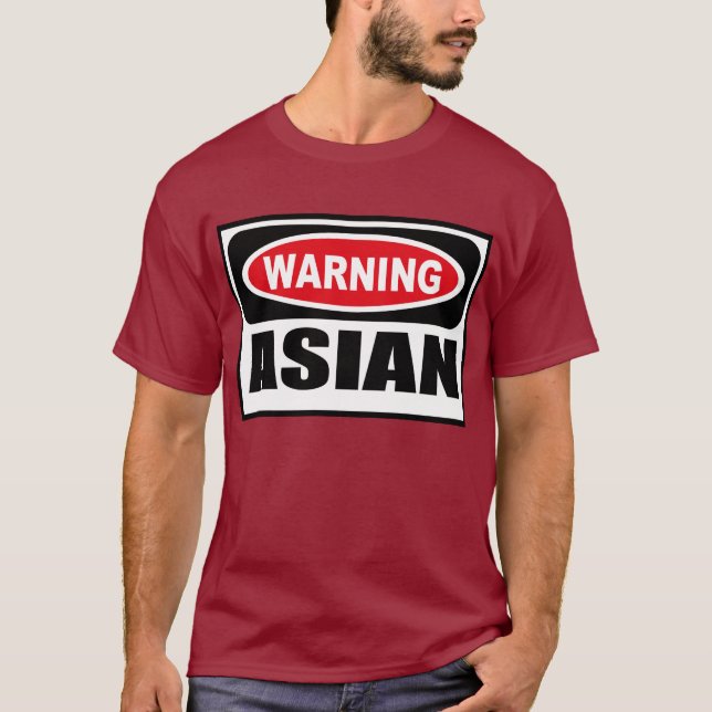 ASIATISK manar för varning mörka T-tröja Tee Shirt (Framsida)