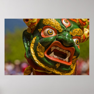 Asiatisk maskerad dansare poster