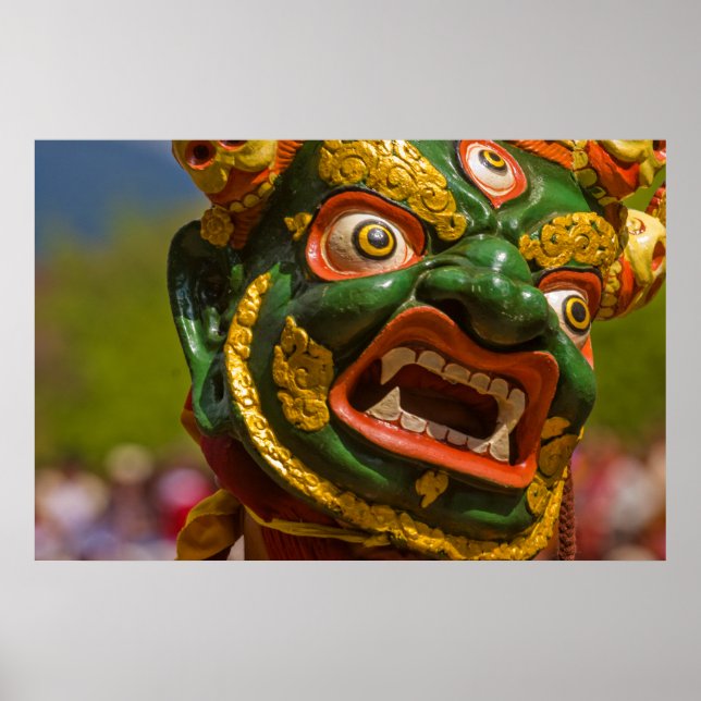 Asiatisk maskerad dansare poster (Framsidan)