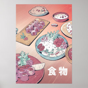 Asiatisk mat poster