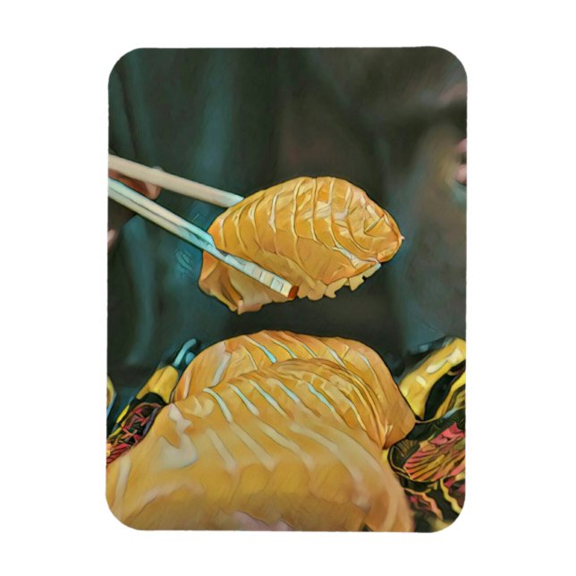 Asiatisk mat sushi älskare magnet (Vertikal)