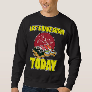 Asiatisk middag food sushi sushiman sashimi Japan Lång Ärmad Tröja