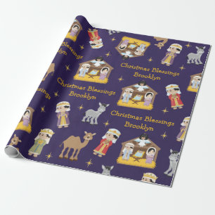 Asiatisk Nativitetsscen, figursättning Papprare Presentpapper