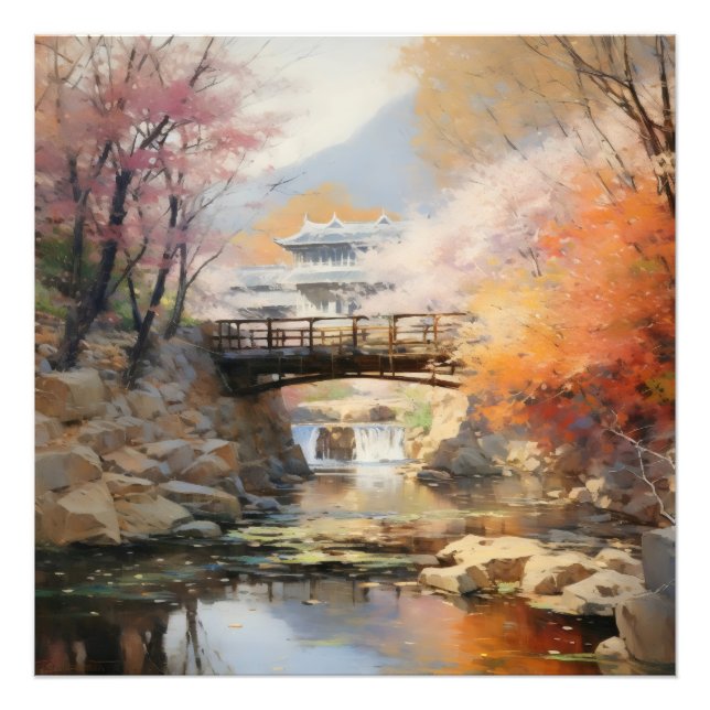 Asiatisk natur liggande fototryck (Framsidan)