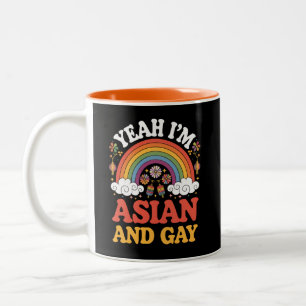 Asiatisk och gay queer asiatisk kinesisk koreansk  Två-Tonad mugg