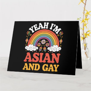 Asiatisk och homosexuell queer asiatisk kinesisk k kort