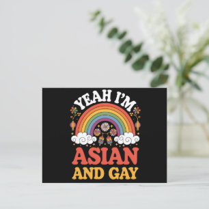 Asiatisk och homosexuell queer asiatisk kinesisk k vykort