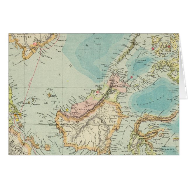 Asiatisk ögrupp 2 hälsningskort (Framsidan Horizontal)