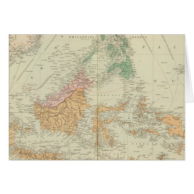 Asiatisk ögrupp 3 hälsningskort (Framsidan Horizontal)