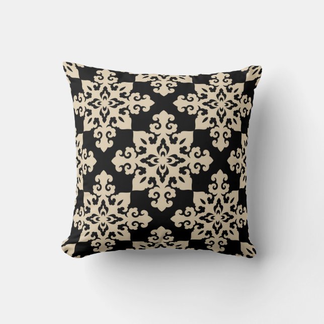 Asiatisk Ornamental Motive Geometric Mönster Kudde (Framsida)
