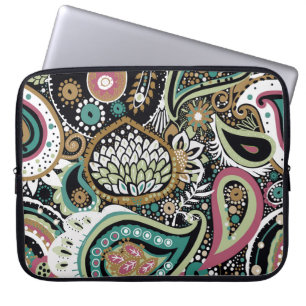 Asiatisk paisley: modern, sömlös design. laptop fodral