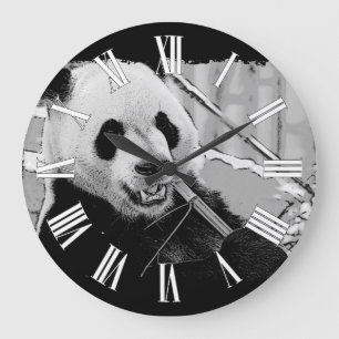Asiatisk Panda Björnunge Stor Klocka