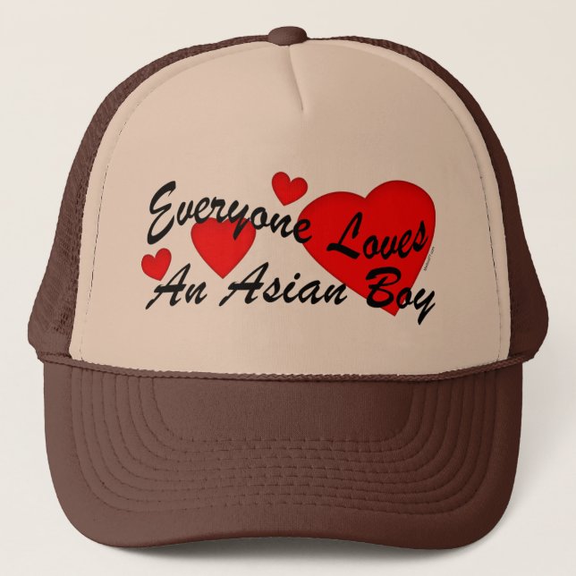 Asiatisk pojkehatt för kärlekar truckerkeps (Framsida)
