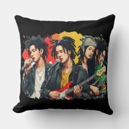 Asiatisk Reggae-Band K-Pop Dreadlocks Rasta Kudde