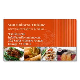 Asiatisk Restaurant Magnetiska Visitkort
