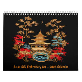 Asiatisk Sidenbroderikonst – 2026 Kalender