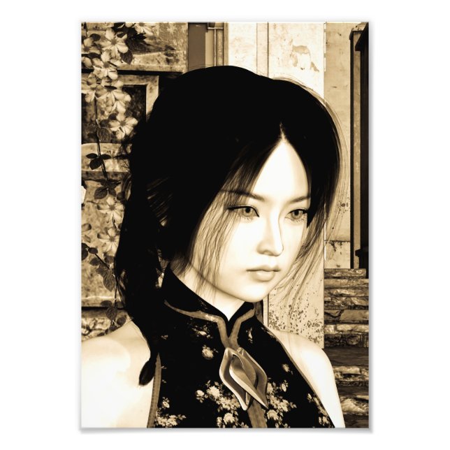 Asiatisk Skönhet Fototryck (Framsidan)