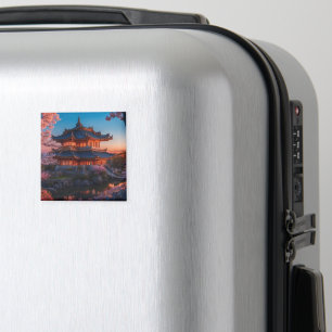 Asiatisk slott av Garden Sunset Magnet