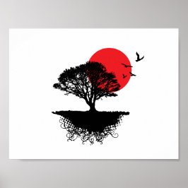 Asiatisk soluppgång poster