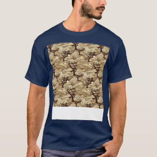 Asiatisk, sömlös Mönster Gammal japansk-koreanska T Shirt