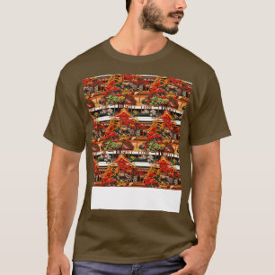 Asiatisk, sömlös Mönster Gammal japansk-koreanska T Shirt