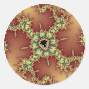 Asiatisk spindel - Fractal Runt Klistermärke