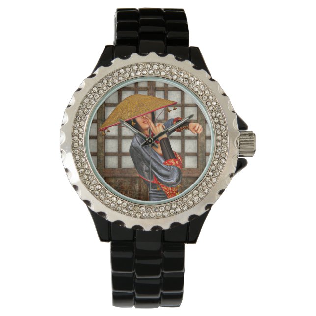 Asiatisk stridskvinna armbandsur (Framsida)