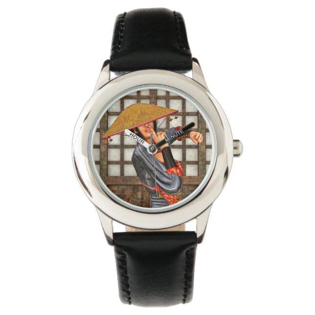 Asiatisk stridskvinna armbandsur (Framsida)